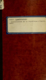 Constitution de la république d'Haiti, 1932_cover