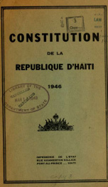 Constitutión de la République d'Haïti, 1946_cover