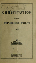 Constitution de la République d'Haïti, 1950_cover