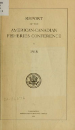 Report of the American-Canadian Fisheries Conference. 1918_cover