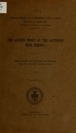 ... The golden trout of the southern high Sierras_cover