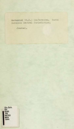 Official journal of the North Carolina Annual Conference, Methodist Church, Central Jurisdiction, ... session [serial] 1944_cover