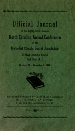Official journal of the North Carolina Annual Conference, Methodist Church, Central Jurisdiction, ... session [serial] 1946_cover