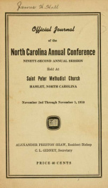 Official journal of the North Carolina Annual Conference, Methodist Church, Central Jurisdiction, ... session [serial] 1950_cover