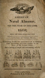 American naval almanac, for the year of our Lord 1815; ..._cover