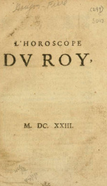 L'Horoscope dv Roy_cover