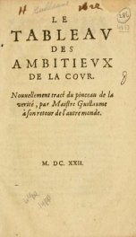 Le tableav des ambitievx de la covr. Nouuellement tracé du pinceau de la verité_cover