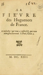 La Fievre des Huguenots de France_cover