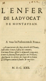 L'enfer de ladvocat de Montavban : a tous le Parlements de France.._cover