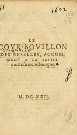 Le Covr-Bovillon des Rebelles : Accommodé a la Savsse des Reistres d'Allemagne_cover