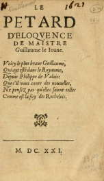 Le Petard d'Eloqvence de Maistre Guillaume le Ieune_cover