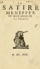 La satire Menippee dv bon ange de la France_cover