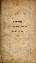 Report on the new map of Maryland 1834_cover