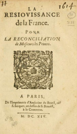 La resiovissance de la France povr la reconsiliation de Messieurs les Princes_cover