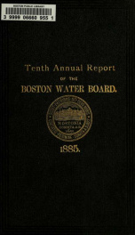 Annual report of the Boston Water Board, for the year ending .. 1885_cover