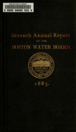 Annual report of the Boston Water Board, for the year ending .. 1883_cover