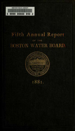 Annual report of the Boston Water Board, for the year ending .. 1881_cover