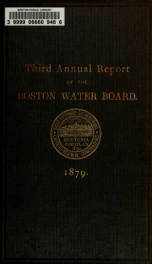 Annual report of the Boston Water Board, for the year ending .. 1879_cover
