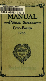 Manual of the public schools of the City of Boston 1956_cover