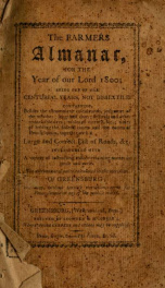 The farmers almanac, for the year of our Lord ... : the astronomical parts calculated to the meridian of Greensburg 1800_cover