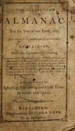 Bonsal and Niles' town and country almanac, for the year of our Lord .. 1800_cover