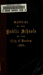 Manual of the public schools of the City of Boston 1886_cover