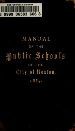 Manual of the public schools of the City of Boston 1885_cover