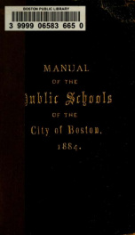 Manual of the public schools of the City of Boston 1884_cover