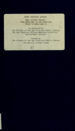 Naomi Anderson Johnson : oral history project [1979]_cover