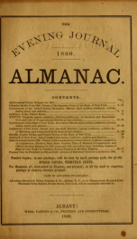 The evening journal ... almanac 1860_cover