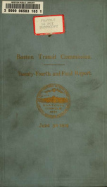 Annual report of the Boston Transit Commission, for the year ending .. 24th (1918)_cover