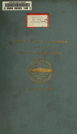 Annual report of the Boston Transit Commission, for the year ending .. 4th (1898)_cover