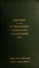 Pictorial history Thirteenth Regiment Vermont Volunteers, war of 1861-1865_cover