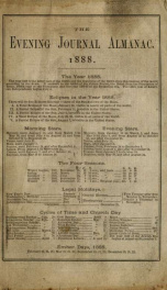 The evening journal ... almanac 1888_cover