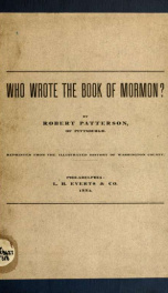 Who wrote the Book of Mormon?_cover