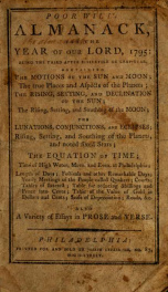Poor Will's almanack, for the year of our Lord ... 1795_cover