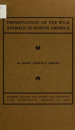 Preservation of the wild animals of North America_cover