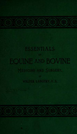 Essentials of the principles and practice of equine and bovine medicine and surgery .._cover