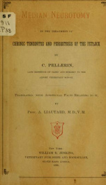 Median neurotomy in the treatment of chronic tendinitis and periostosis of the fetlock_cover