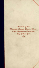 Lincoln and his cabinet : a lecture delivered before the New Haven Colony Historical Society, Tuesday, March 10, 1896_cover