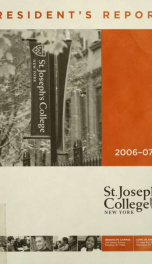 Saint Joseph's College President's Report 2006-2007_cover