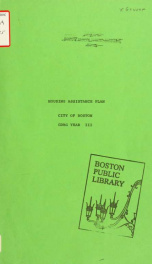 Housing assistance plan, city of Boston, cdbg year iii_cover