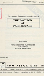 The pavilion at park square: preliminary transportation overview_cover