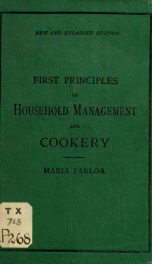First principles of household management and cookery_cover