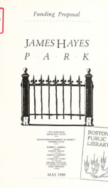 James hayes park: funding proposal 1988_cover