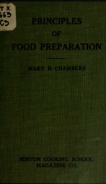 Principles of food preparation; a manual for students of home economics_cover