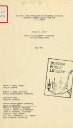 Boston's 1980 population by electoral district; selected summary tables from the U.S. census_cover