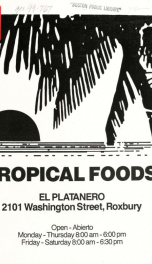 Tropical foods, el platanero, 2101 Washington street, Roxbury_cover