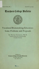 Vocational homemaking education: some problems and proposals_cover
