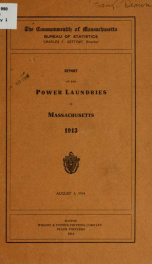 Report on the power laundries in Massachusetts, 1913_cover